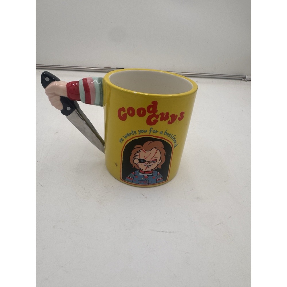 Universal Chucky Good Guys Knife Handle Coffee Mug 20oz Hand Painted Rare HTF